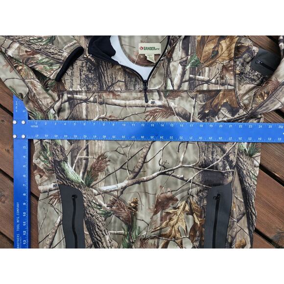 Real Tree Gander Mountain AP 1/4 Zip Pullover Men’s Size Large Camo Zip Pockets - Picture 6 of 8